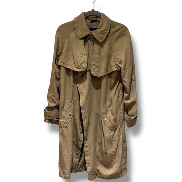 Aritzia‎ Babaton XS Lawson Trench Coat Beige Long Open Front ASO Meghan Markle